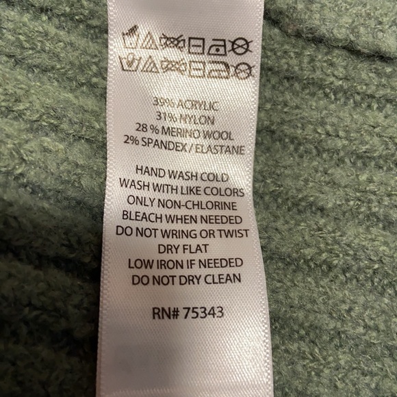 Rachel Zoe Green Oversized Cowl Sweater Sz XS - Picture 7 of 7